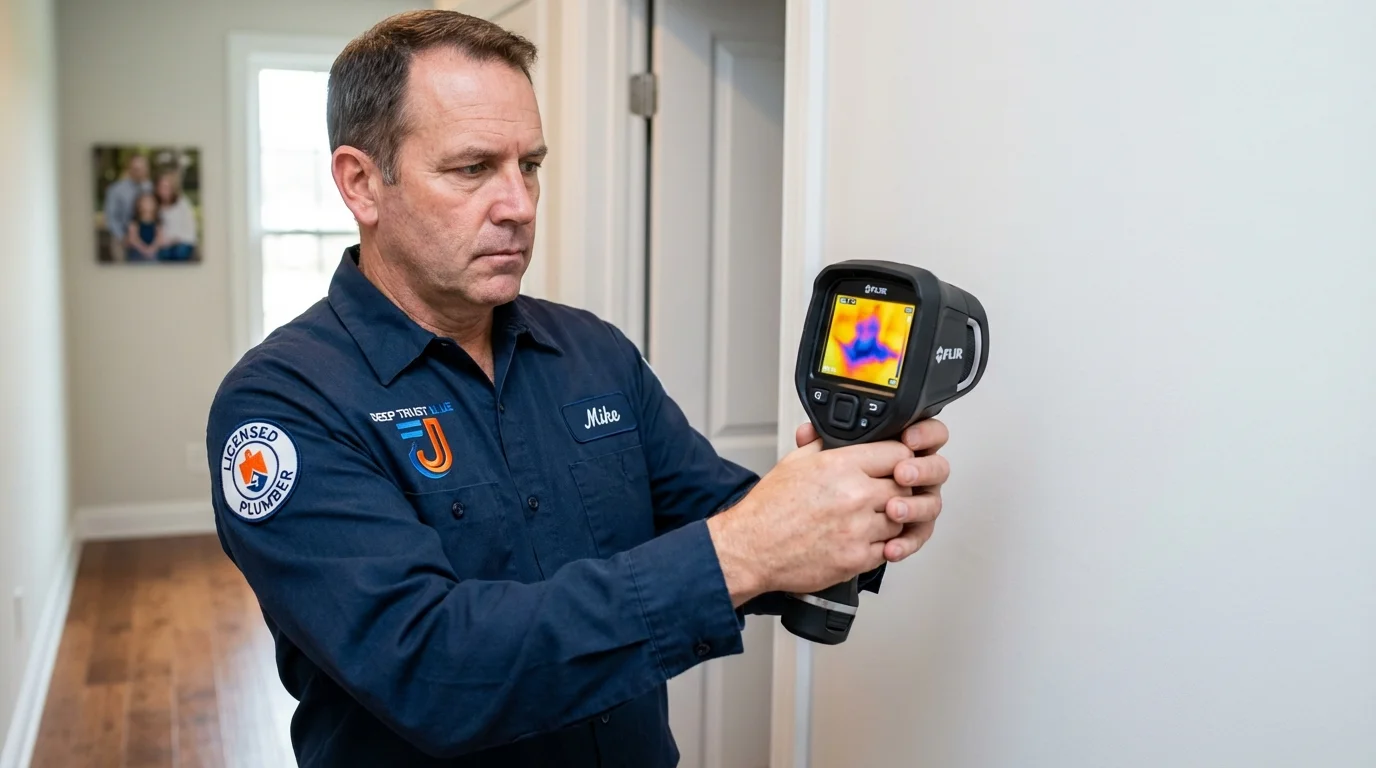 Thermal imaging leak detection by Johns Plumbing LLC in Mediapolis